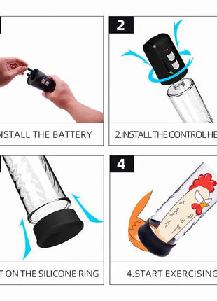 PSX10 Automatic Penis Pump Crystal