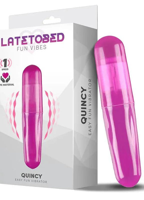 Quincy Easy Fun Vibrating Bullet in purple, compact and body-safe personal pleasure device with multiple vibration modes