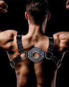 Quovis Male Chest Bondage Harness Vegan Leather - Secretsextoys.store