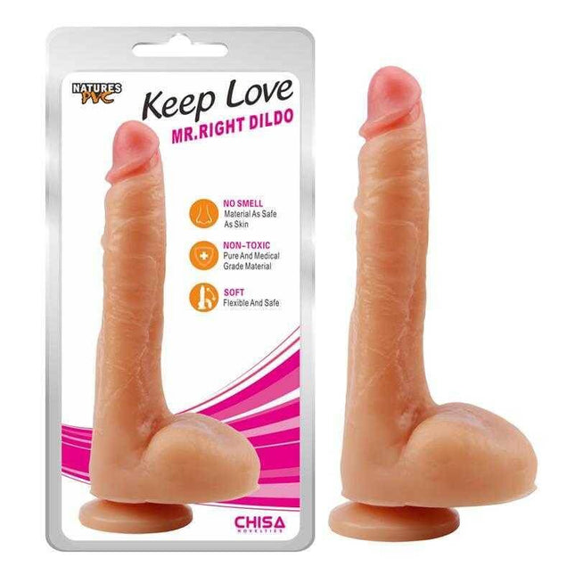 Realistic Dildo Mr.Right 10 Flesh with Suction Cup