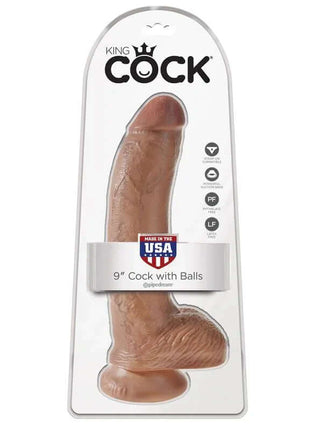 Reaslitic Dildo with Testicles 9 Tan