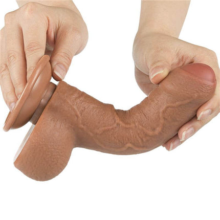 Dildo Sliding Skin 7 Brown – Realistic Pleasure Experience by secretsextoys.store