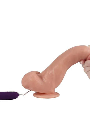 Realistic Vibe Remote Control Duke Lungton 22.5 cm silicone vibrator with ergonomic grip