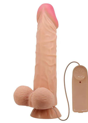 Remote Vibrating Dildo 24 cm with Sliding Skin