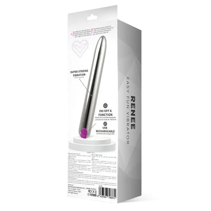 Renee Vibe 10 Vibrating Functions 18.5cm USB Silver