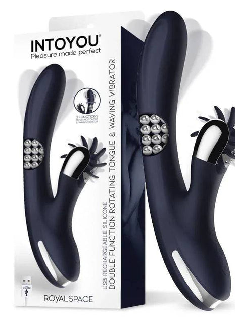 Royalspace Vibe with Rotating Tongues body-safe silicone vibrator with rotating tongue feature and multiple vibration settings