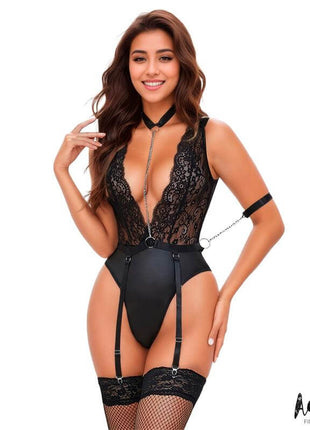 Ruby Bodysuit with Garter S M
