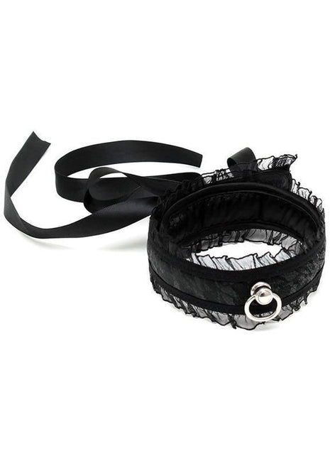 Satin Look Collar Black