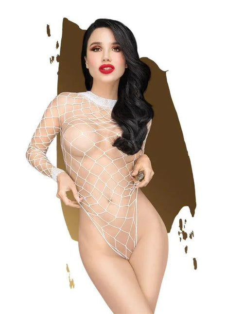 Scandalous Mesh Teddy WhiteTeddy/Bodysecretsextoys.store