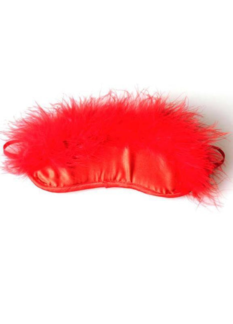 Secret Play Red Marabou Blindfold