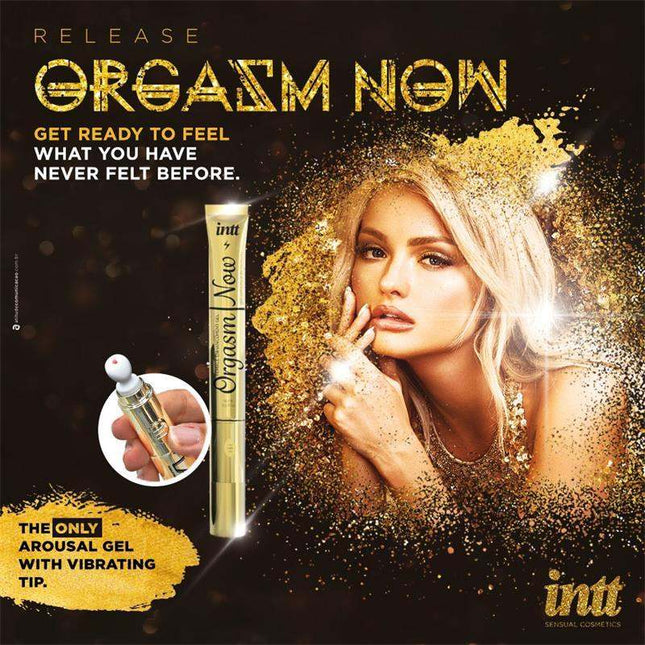Sensitizing Gel with Vibrating Tip 15ml tube showcasing gentle formula and vibrating applicator for enhanced intimate pleasure