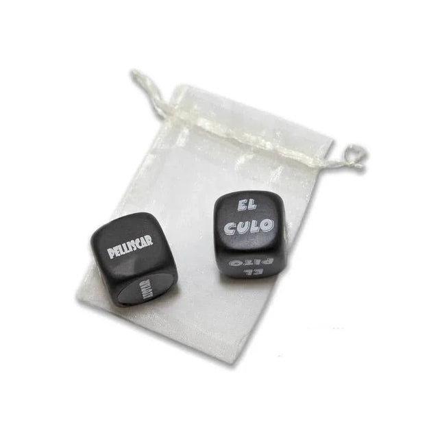 Set of colorful action and body part dice for creative gameplay and storytelling