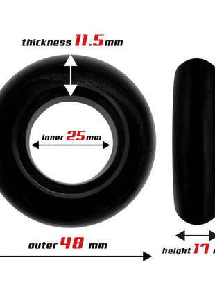 Set of 3 Cock Rings Flexible Black