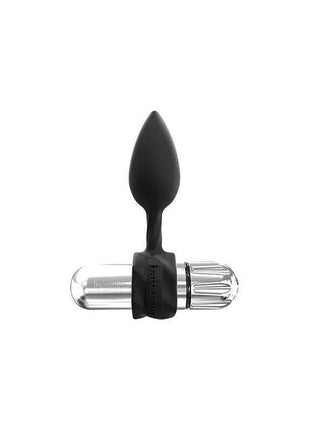 Set of 4 anal training plugs in graduated sizes with USB rechargeable vibration, made of body-safe silicone and waterproof design.