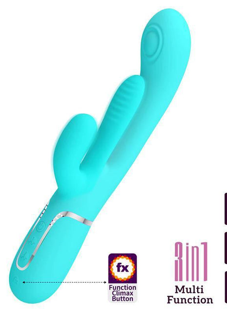 Triple Rabbit Vibrator Turquoise Shania