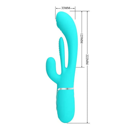 Triple Rabbit Vibrator Turquoise Shania