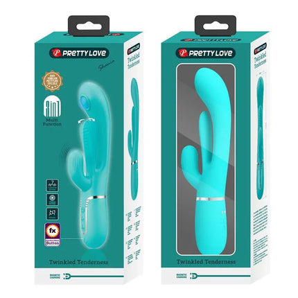 Triple Rabbit Vibrator Turquoise Shania