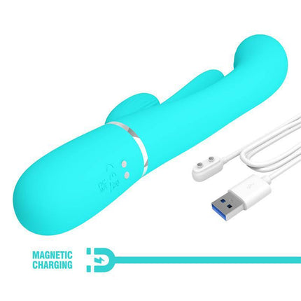 Triple Rabbit Vibrator Turquoise Shania