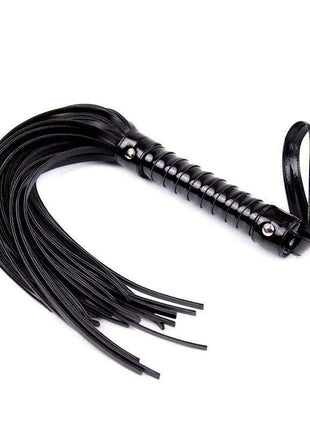 Black shinny handle flogger 44 cm for sensory play