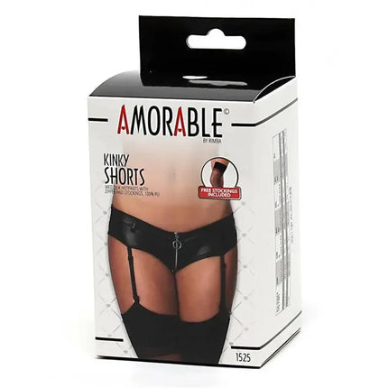 Short with Garter Belt and Zipper