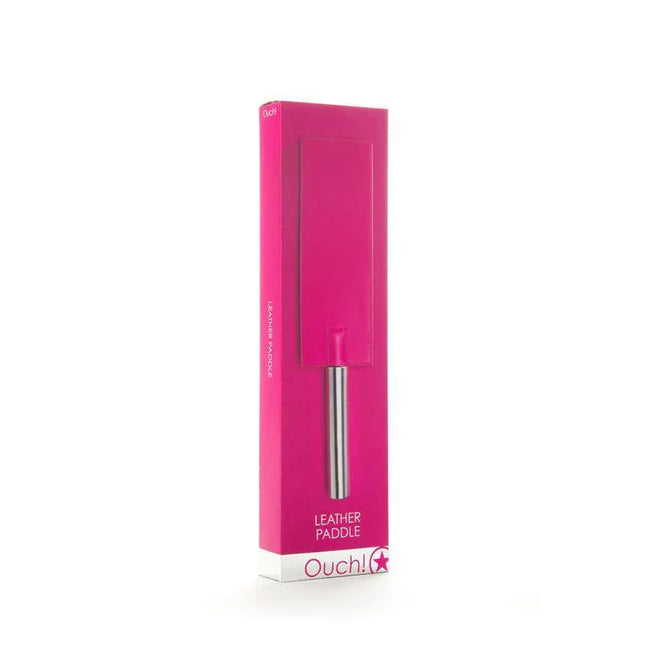 Shots Ouch! Whips and Paddles Leather Pddle Pink