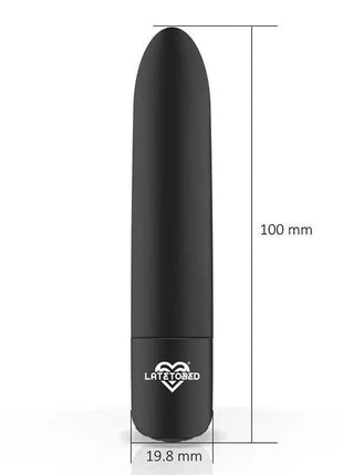 Shoty Vibrating Bullet compact black personal massager with 10 speeds and waterproof design