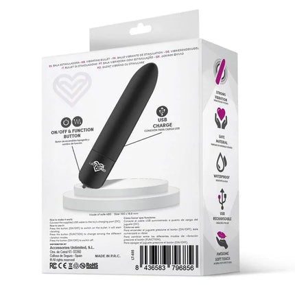 Shoty Vibrating Bullet 10 Speeds Black