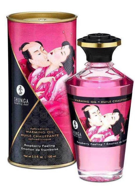 Shunga Warming Massage Oil Raspberry Aroma