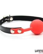 Silicone Ball Gag with Padlock Red