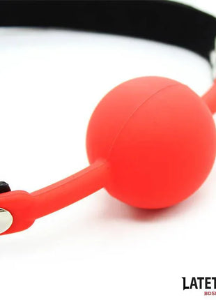 Silicone Ball Gag with Padlock Red