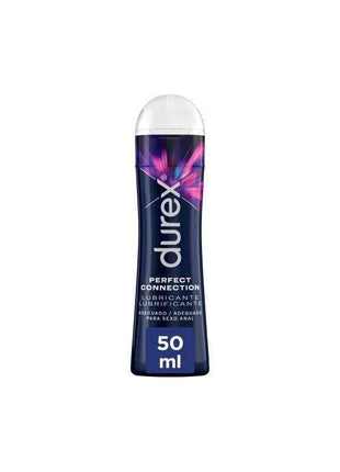 Silicone Base Lubricant in a slim dark blue Durex bottle with purple graphics, clear cap, and 50 ml label