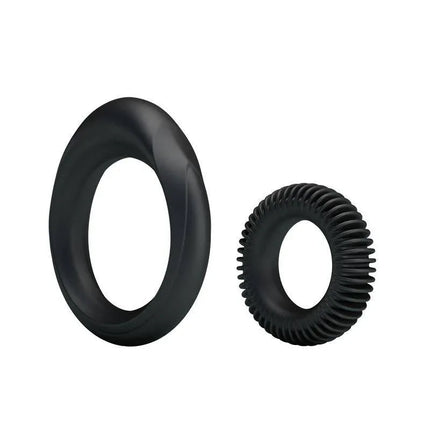 Silicone Cock Ring Set - Manhood Set of 2
