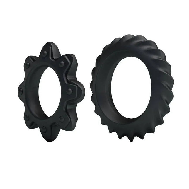 Silicone Cock Rings Set of 2 for Maximum Performance