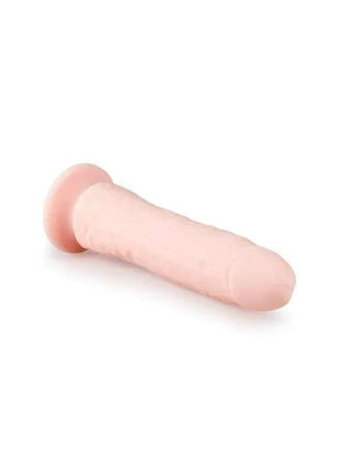 Silicone Dildo Flesh in pale pink silicone, with a realistic textured shaft, rounded tip, and flared base