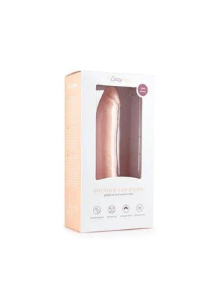 Silicone Dildo Flesh in a pale peach tone, displayed in a white and blush retail box with a clear window