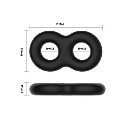Silicone Double Cock Ring for Enhanced Pleasure