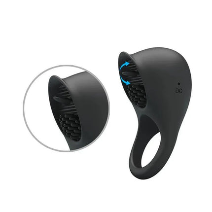 Silicone Vibrating Cock Ring with Licking Function