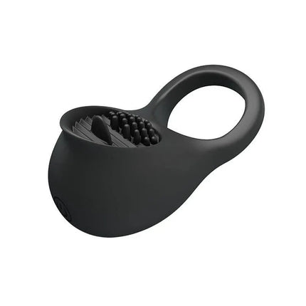 Silicone Vibrating Cock Ring with Licking Function