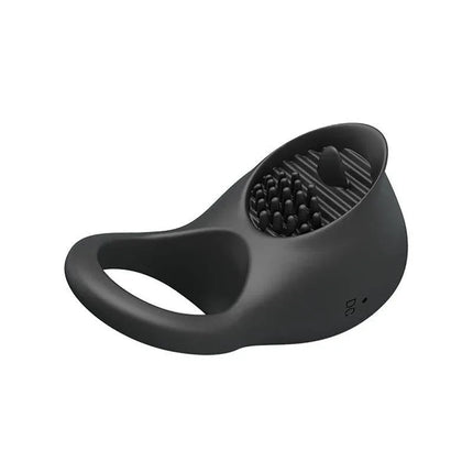 Silicone Vibrating Cock Ring with Licking Function
