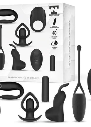 Six-In-One Vibrating Bullet and 6 Silicone Accessories Kit
