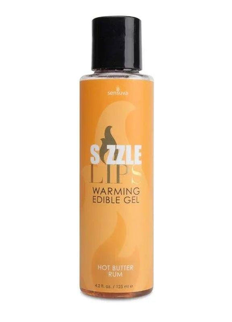 Edible Warming Gel Butter Rum 125ml bottle with warming sensation and rich butter rum flavor for intimate use