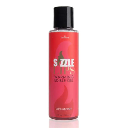 Sizzle Lips Edible Warming Gel Strawberry 125ml