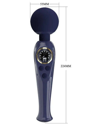 Skyler Massager Wand with Digital Screen Blue