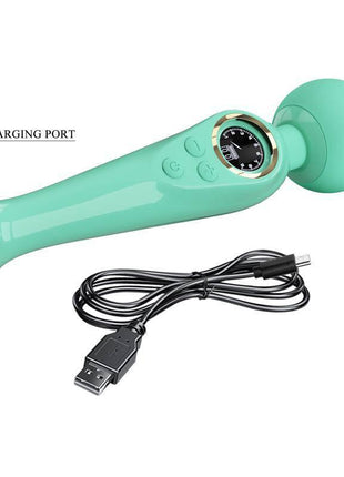 Skyler Massager Wand with Digital Screen Green