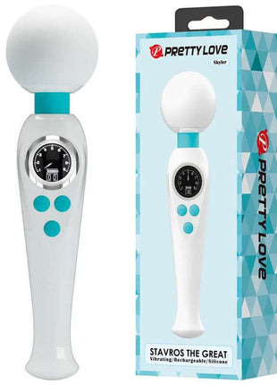 Skyler Massager Wand with Digital Screen White