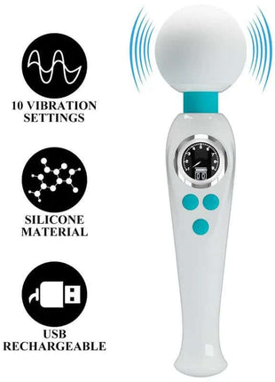 Skyler Massager Wand with Digital Screen White