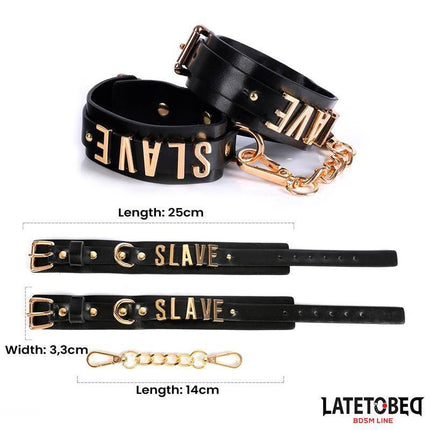 SLAVE Ankle cuff with Golden Chain