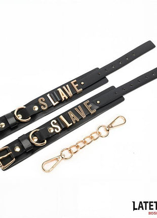 SLAVE Ankle cuff with Golden Chain