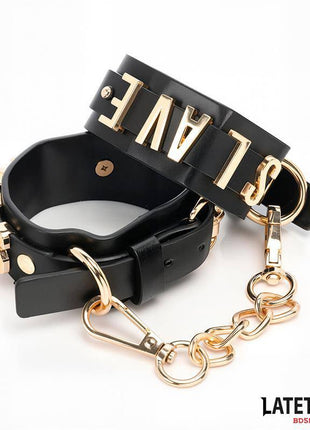 SLAVE Ankle cuff with Golden Chain