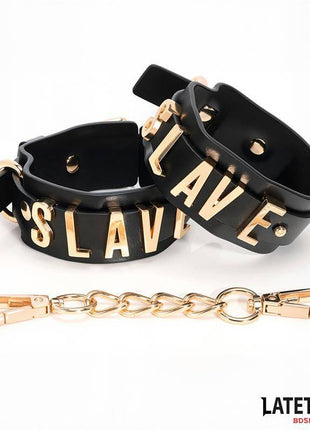 SLAVE Ankle cuff with Golden Chain